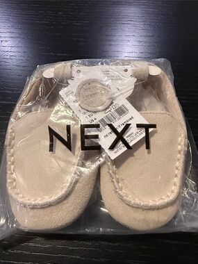 next Cream Suede-Look Baby Moccasins